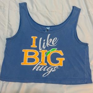 Cheer Stingray Orange vintage cropped Tank!